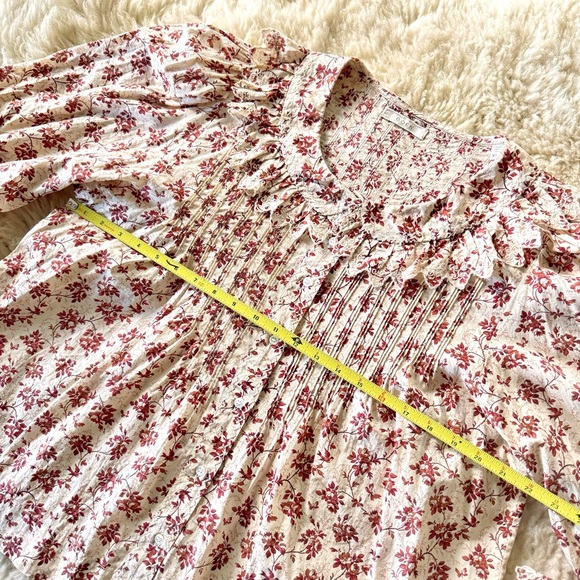 ✨💋SOLD💋🎶🦚🌹DÔEN ‘Hickory’ Organic Peter Pan Collar Songbird Toile XXL✨ - Picture 4 of 17